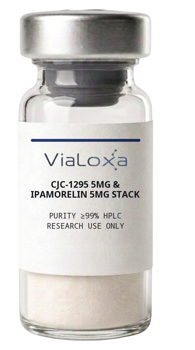 CJC-1295 5mg & Ipamorelin 5mg Stack lyophilised reference vial